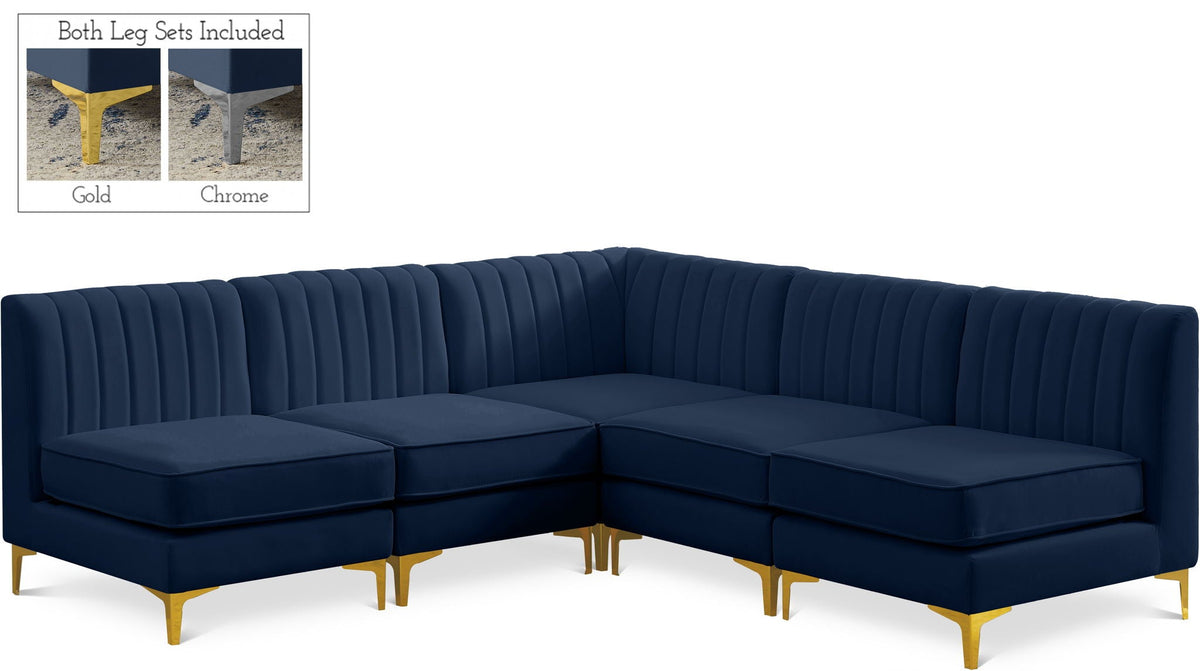 Alina - 5 Piece Armless Sectional