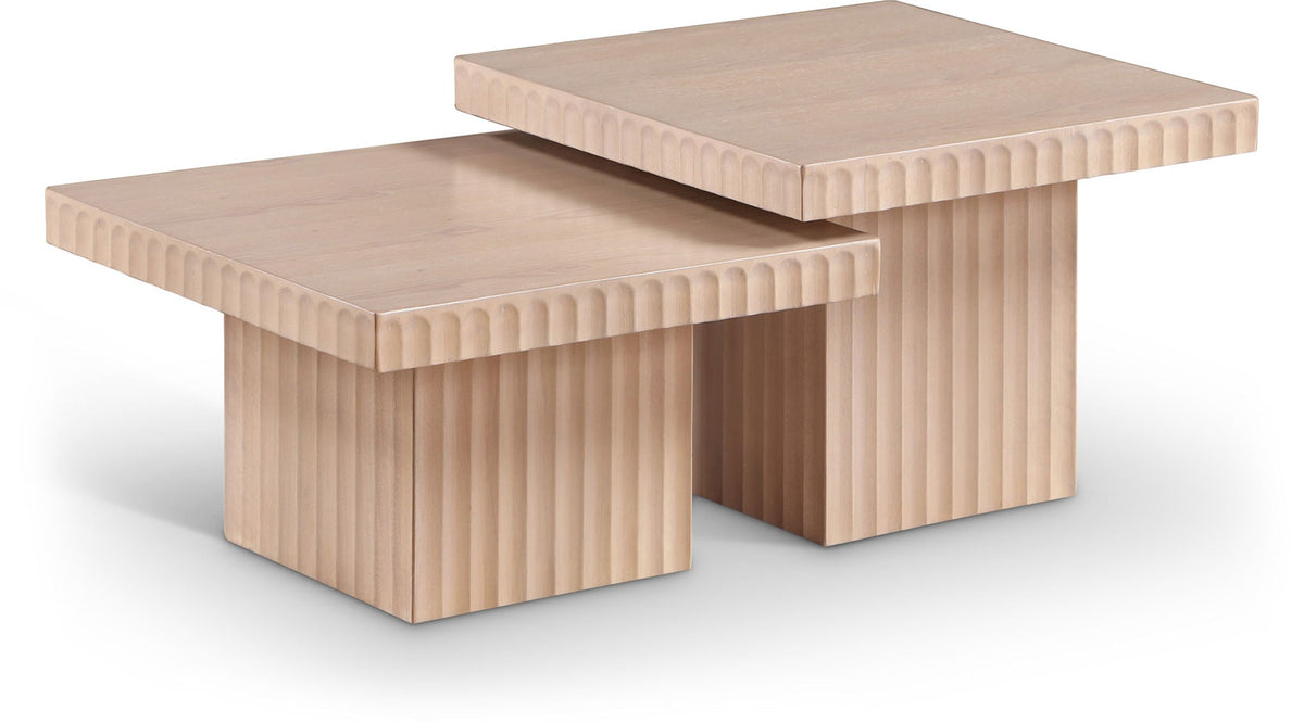 Spencer - 15" Oak Veneer 2 Piece Coffee Table
