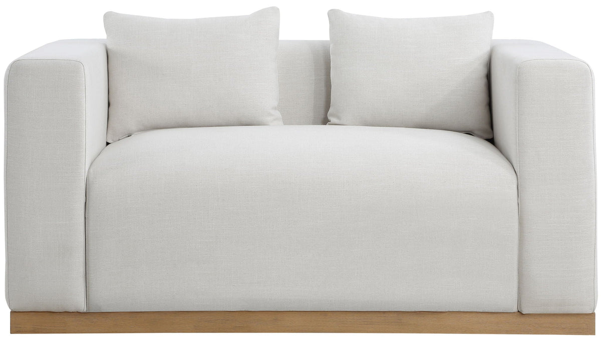 Alfie - Linen Textured Fabic Loveseat