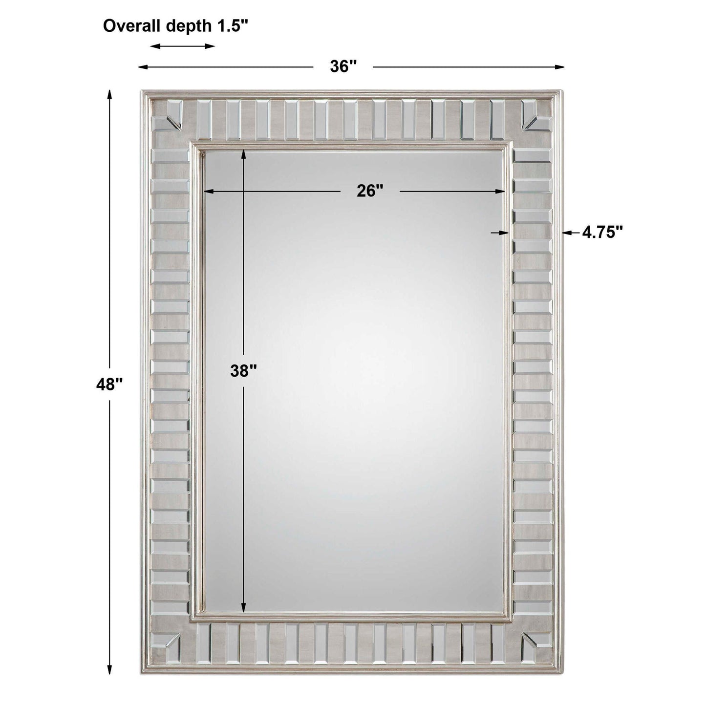 Lanester - Leaf Mirror - Silver
