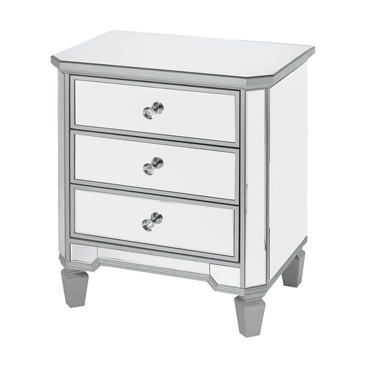 Madusa Mirror Night Stand 3 Drawer