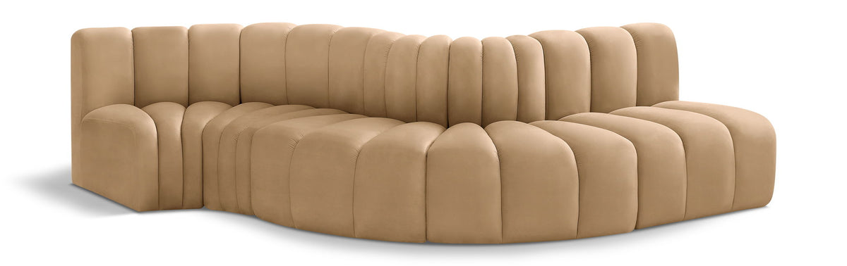 Arc - Velvet 5 Piece Modular Sofa