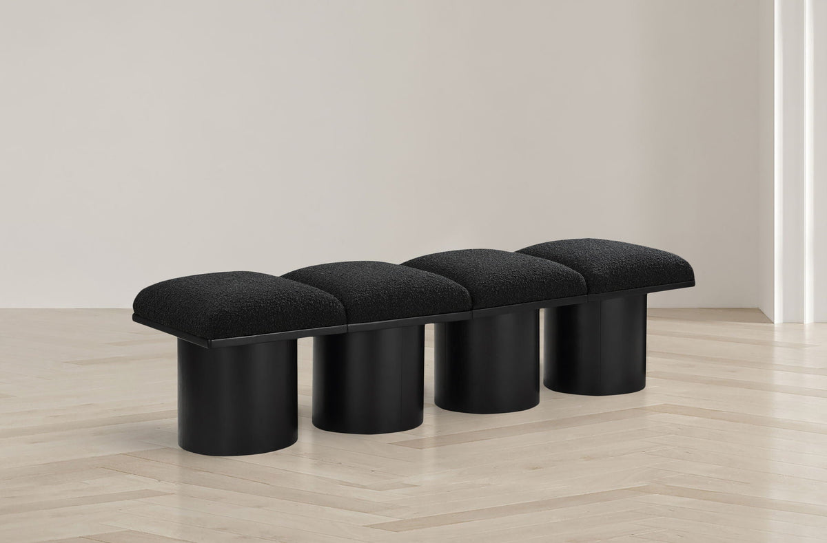Pavilion - 4 Piece Modular Bench With Black Base