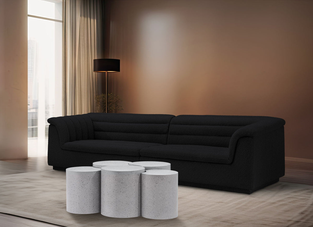 Dimple - 20" 5 Piece Modular Coffee Table - Terazzo Finish