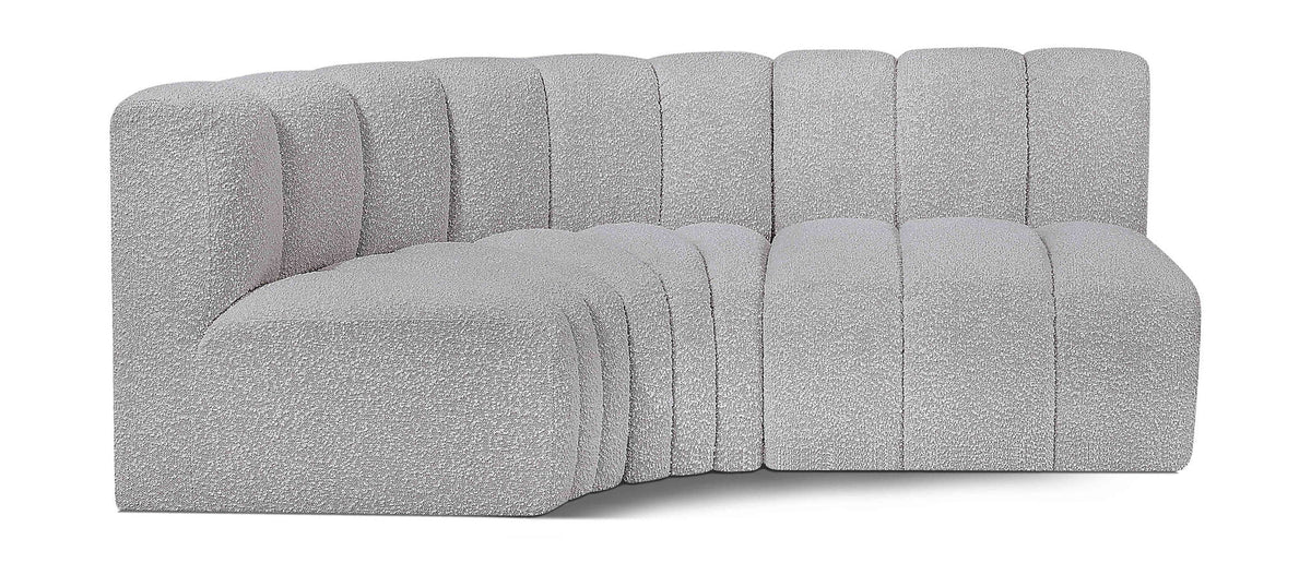 Arc - Boucle Fabric 3 Piece Sofa