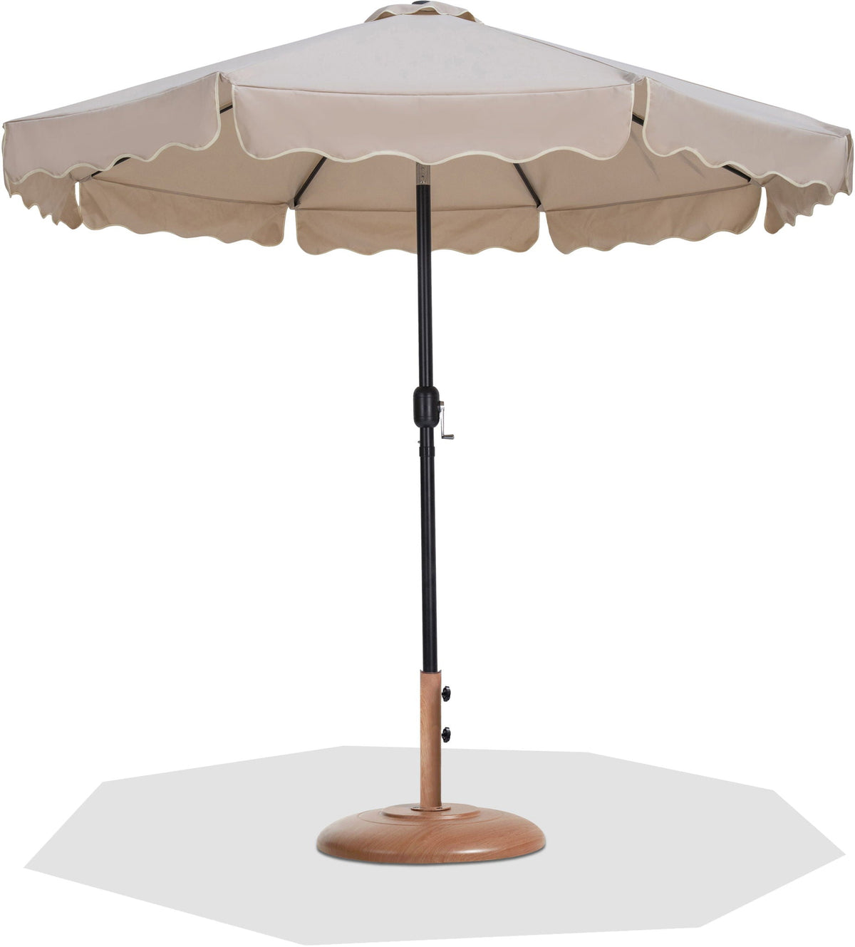 Amalfi - Patio Umbrella - Light Brown Base / Black Pole