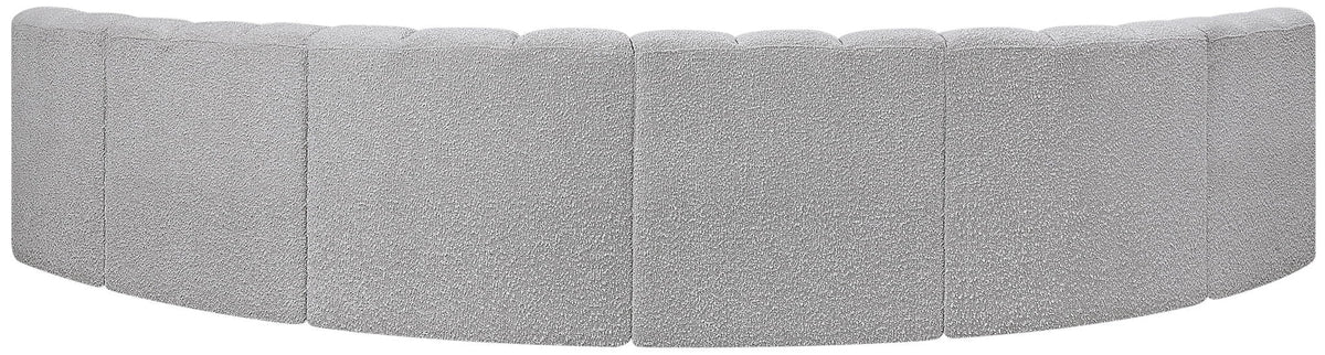 Arc - Boucle Fabric 6 Piece U-Shaped Modular Sofa