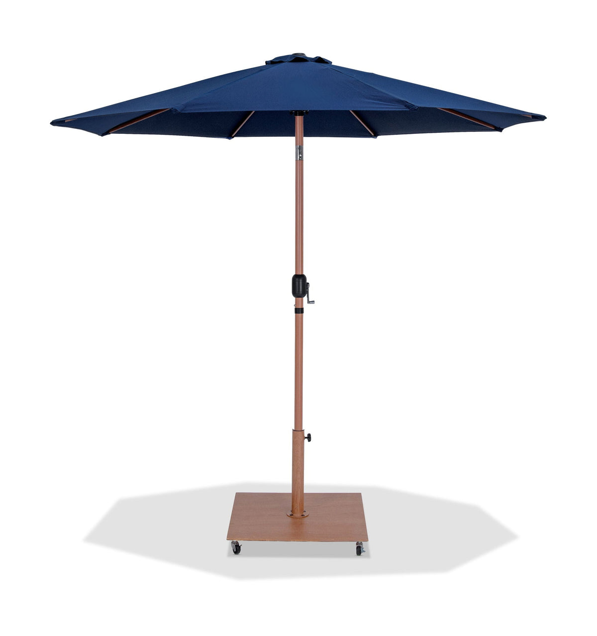 Fiji - Aluminum Patio Umbrella With Square Teak Base
