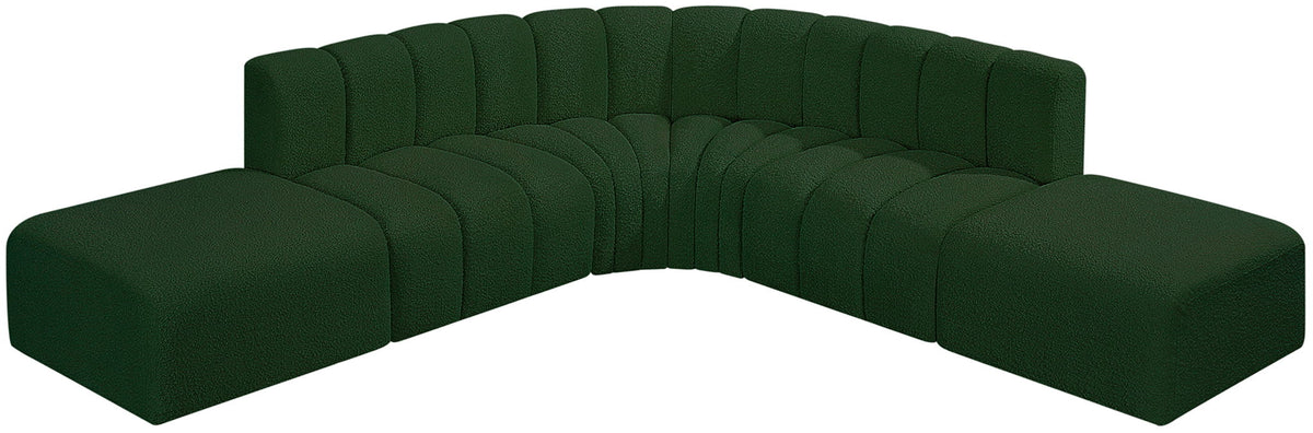 Arc - Boucle Fabric 6 Piece Corner Modular Sofa