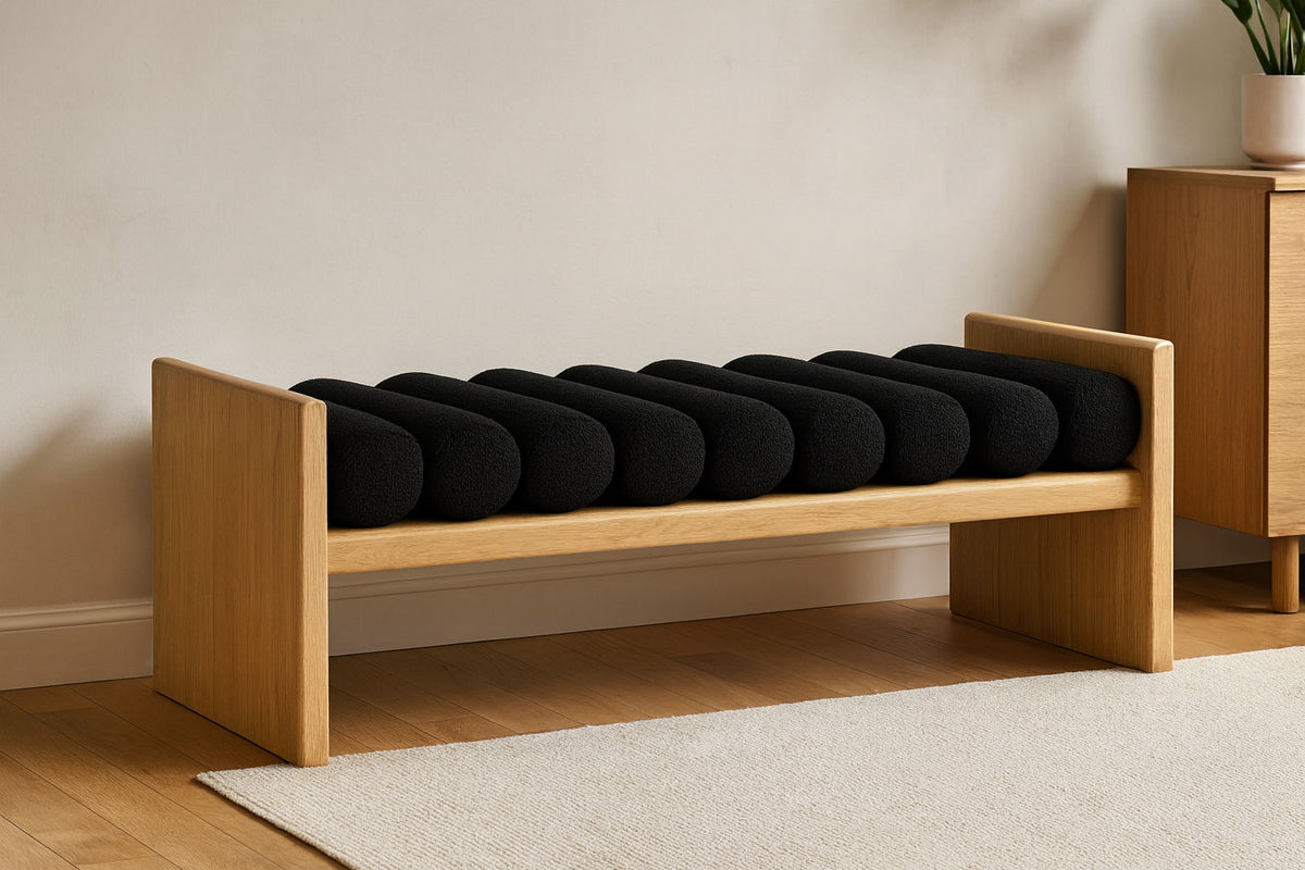 Waverly - Bench With Natural Frame