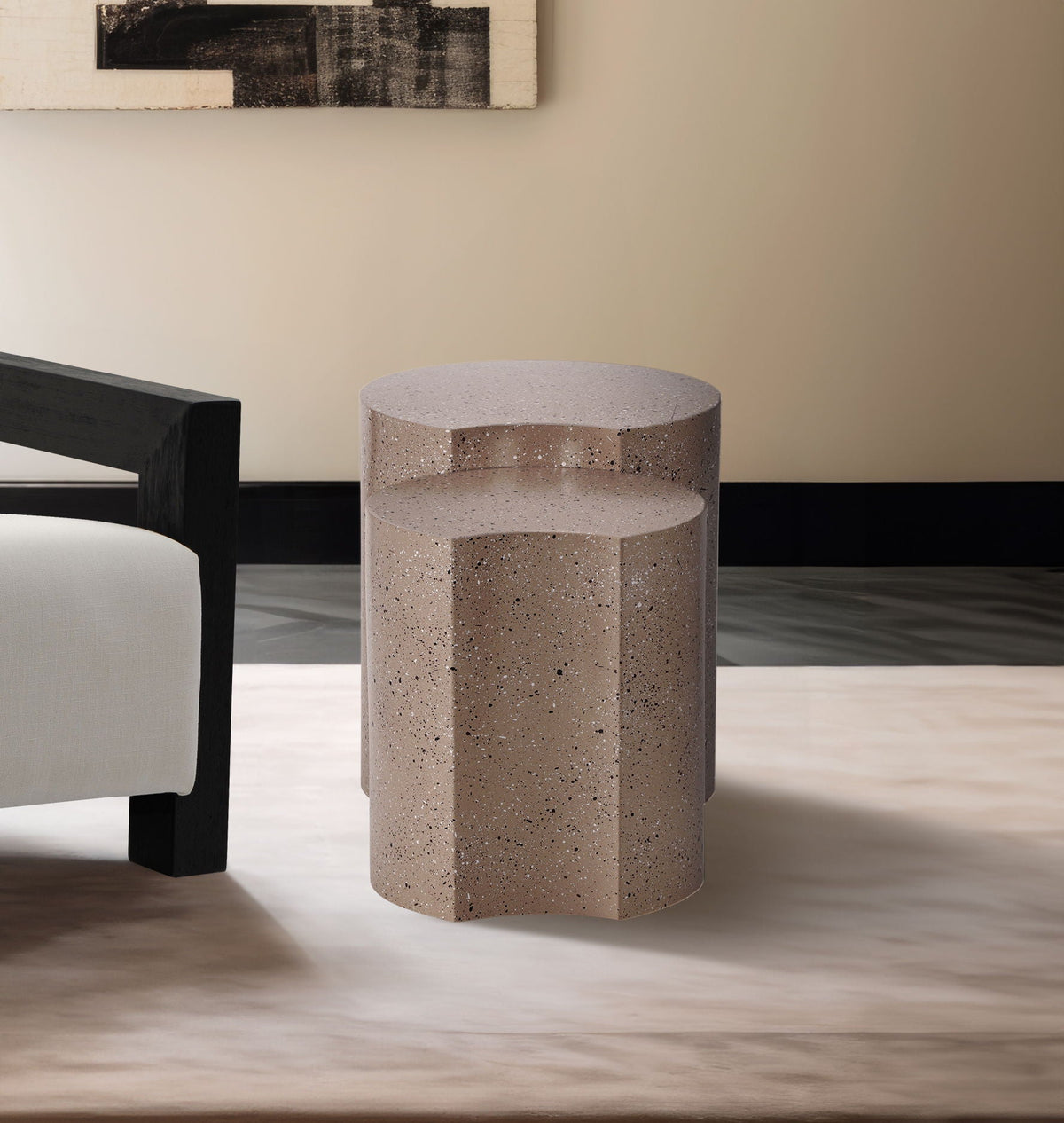 Dimple - Modular End Table - Terazzo Finish