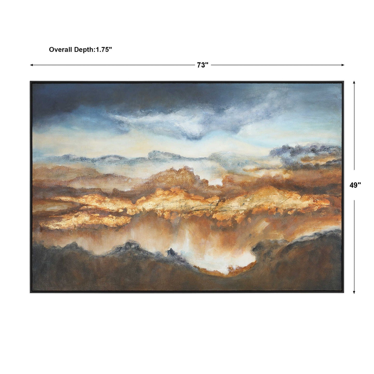 Valley Of Light - Landscape Art - Blue