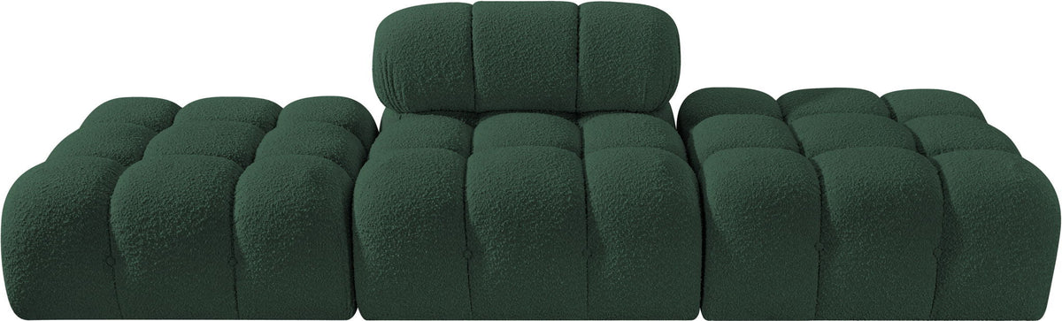 Ames - 3 Piece Boucle Upholstered Modular Sofa With 2 Backless Seats