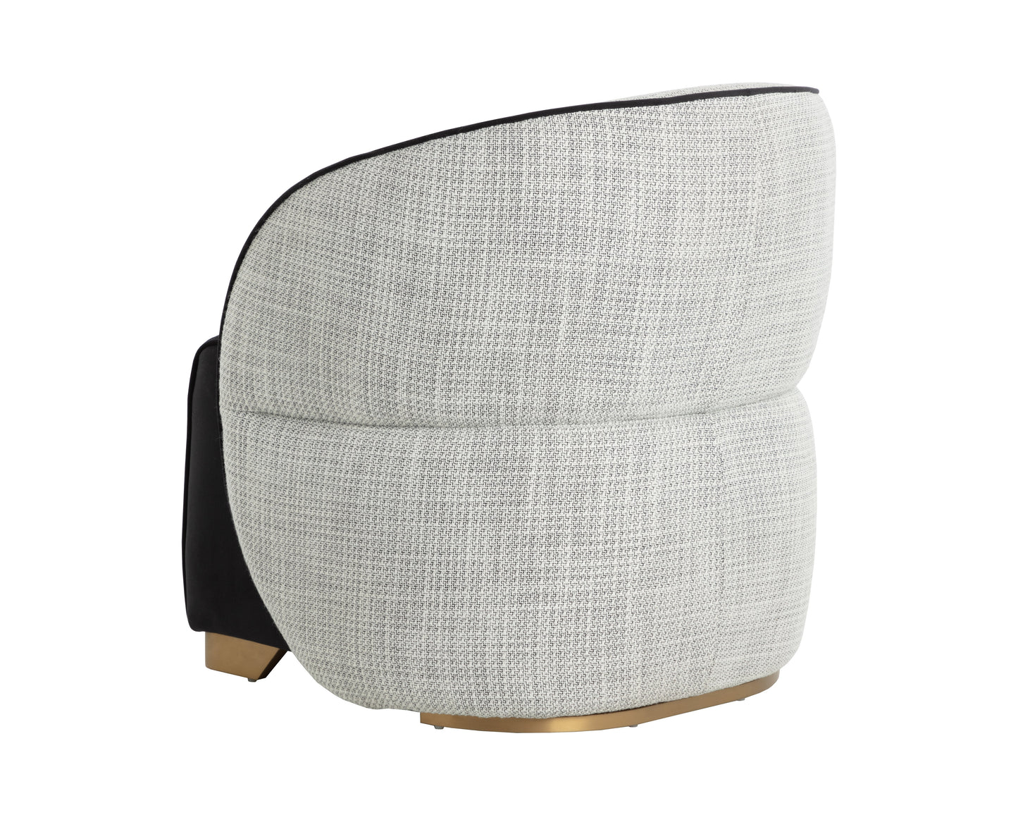 Fatina Lounge Chair - Abbington Black / Vera White Pepper