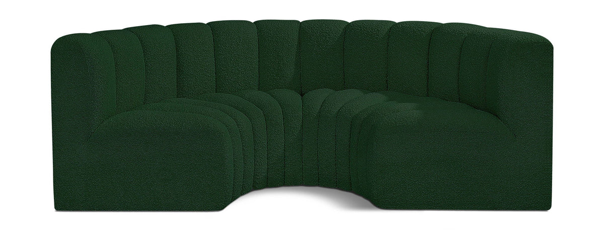 Arc - Boucle Fabric 4 Piece U-Shaped Modular Sofa