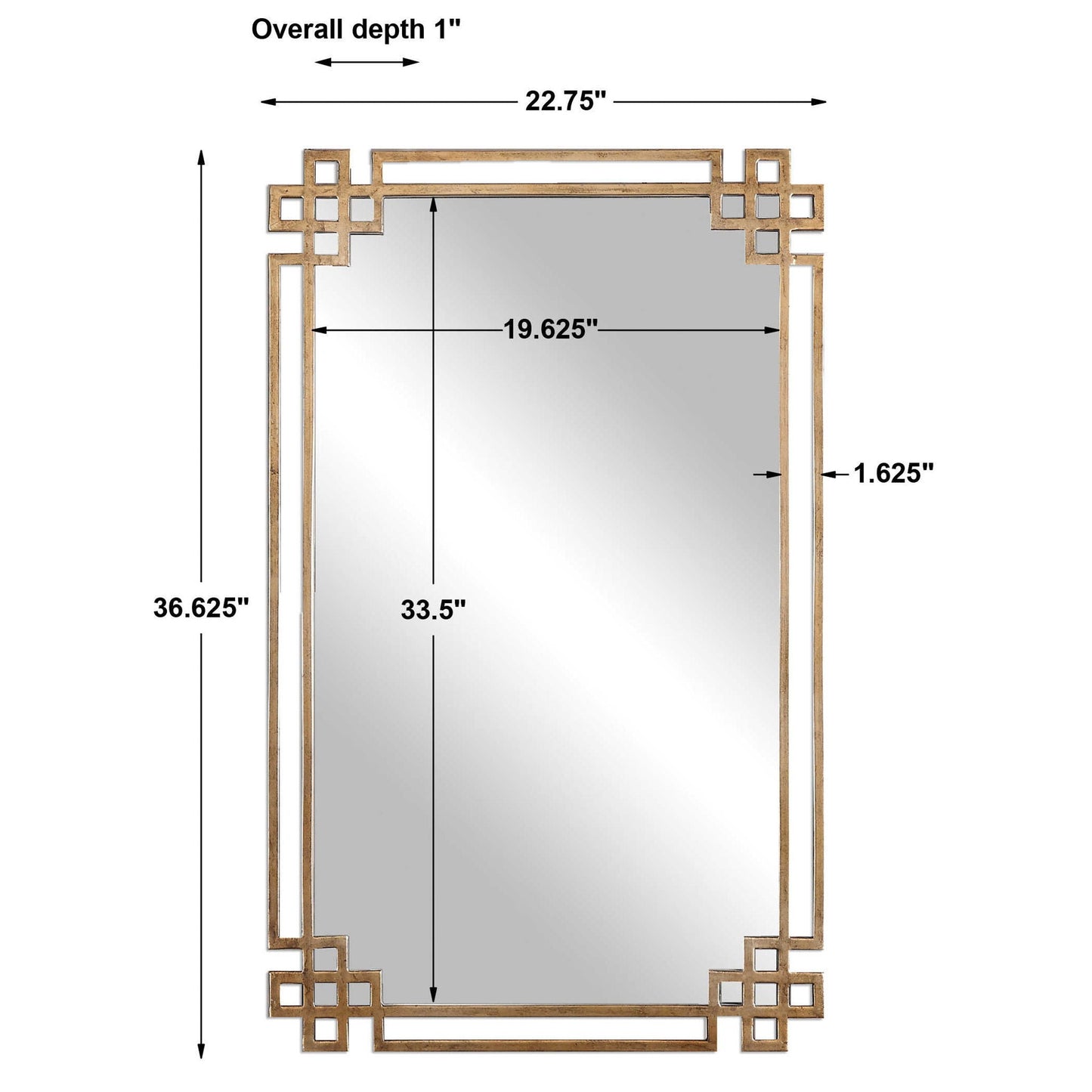 Devoll - Mirror - Antique Gold