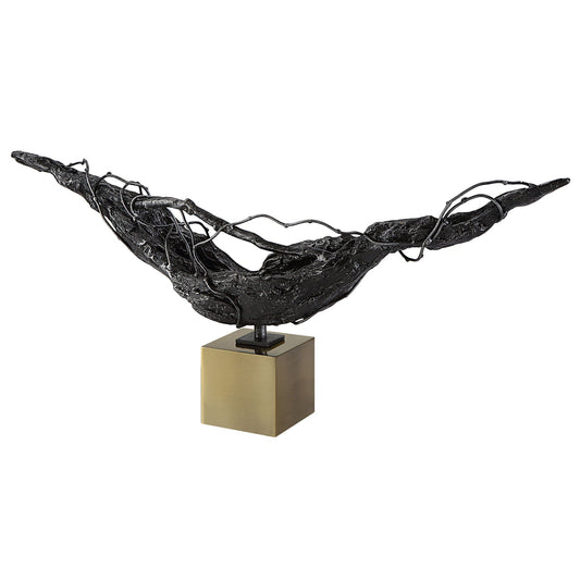 Tranquility - Abstract Sculpture - Black