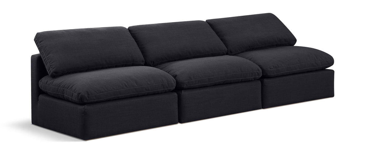 Indulge - Linen 3 Seat Modular Armless Sofa