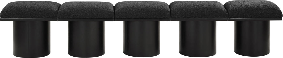 Pavilion - 5 Piece Modular Bench With Black Base