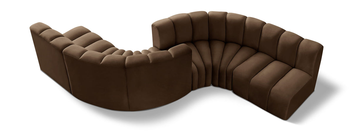 Arc - Velvet 6 Piece Modular Sofa