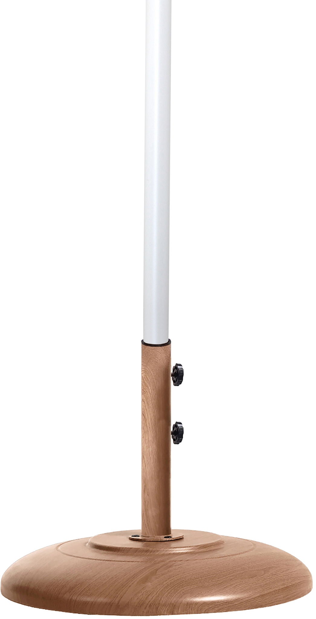Fiji - Aluminum Patio Umbrella With Round Teak And White Base