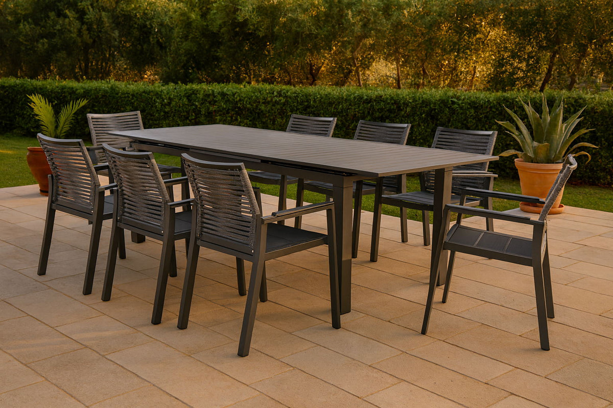 Maldives - Rope Outdoor Patio Dining Arm Chair (Set of 2)