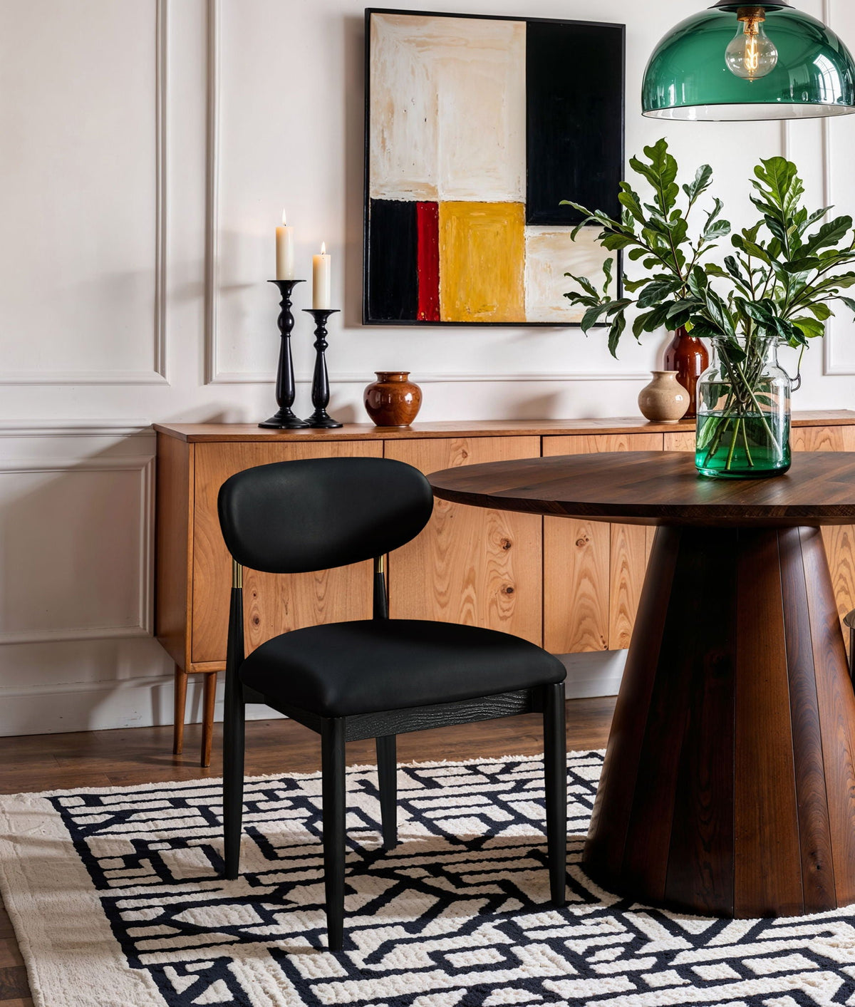 Riccio - Dining Side Chair (Set of 2) - Black And Gold Frame