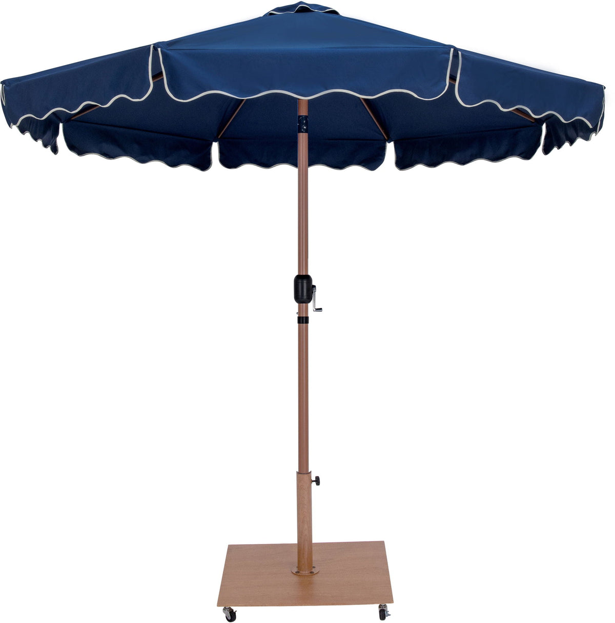 Amalfi - Aluminum Patio Umbrella - Light Brown Base / Light Brown Pole