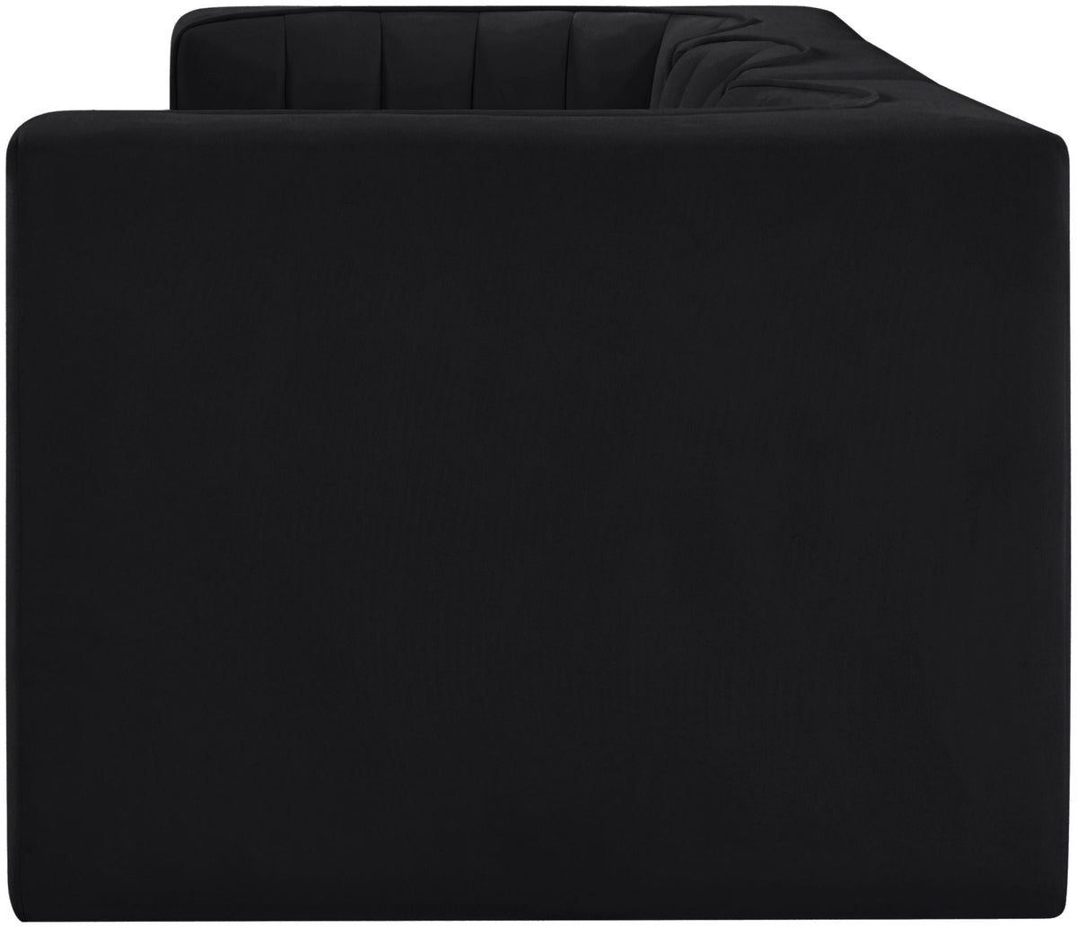 Rummi - Velvet Performance Fabric Upholstered 3 Piece Modular Sofa