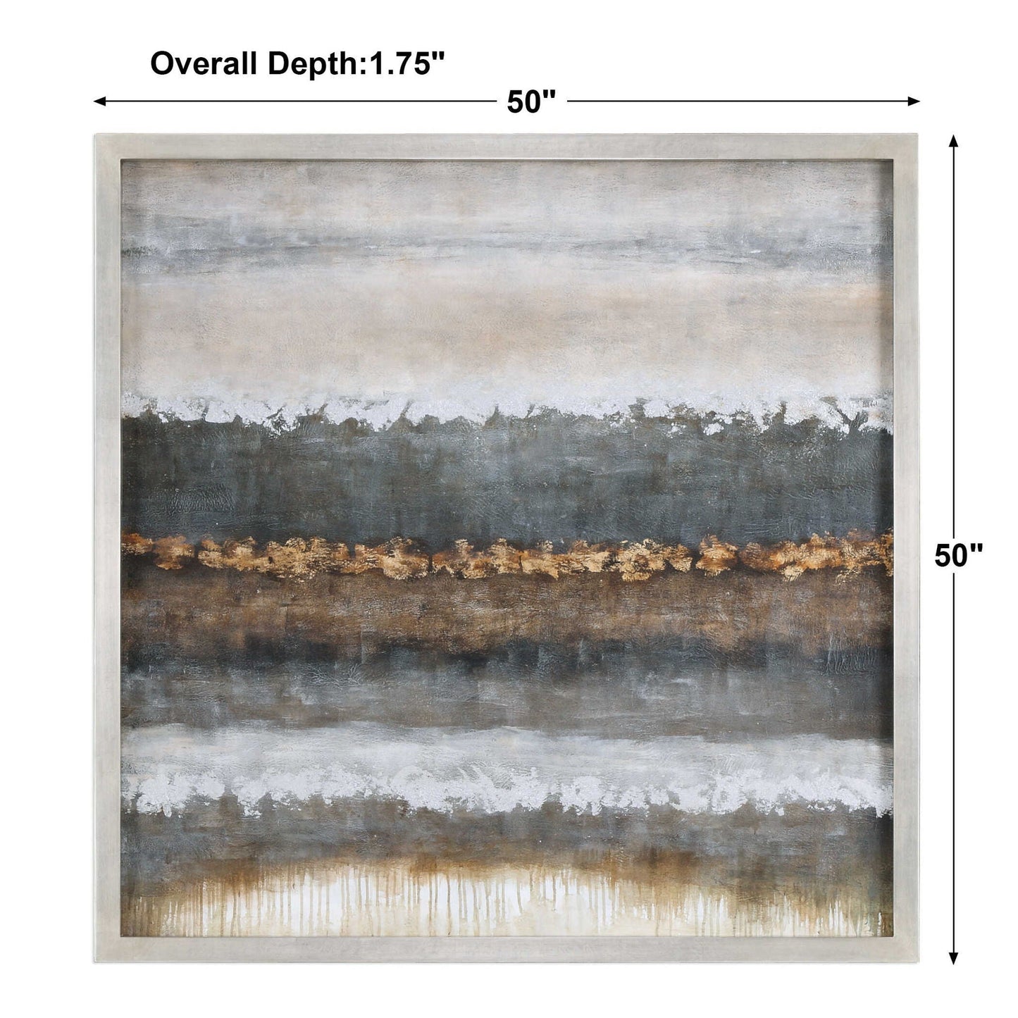 Layers - Landscape Art - Pearl Silver