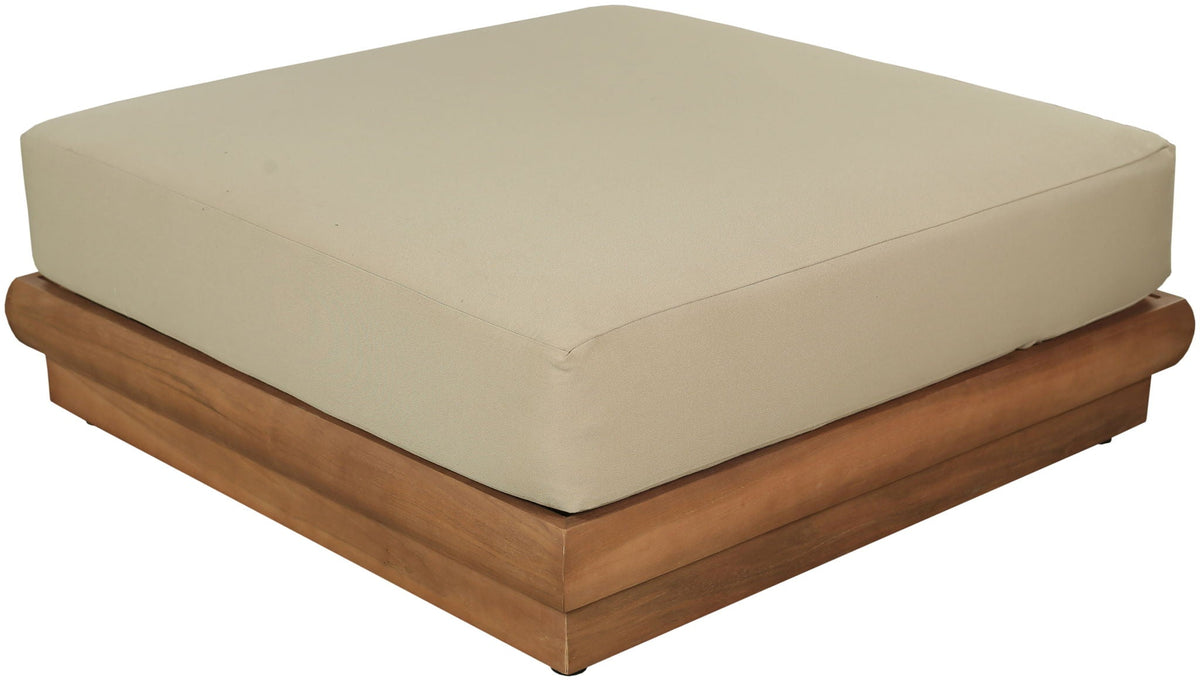 Mirella - Water Resistant Fabric Upholstered Outdoor Patio Modular Ottoman