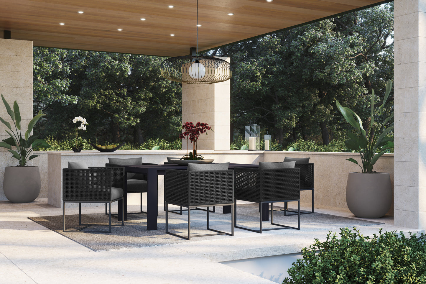 Lucerne Dining Table - Sterling Black