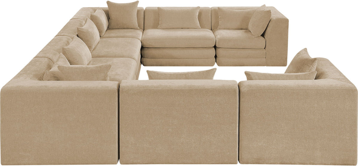 Stellar - 8 Piece Chenille Fabric Upholstered Modular Sectional