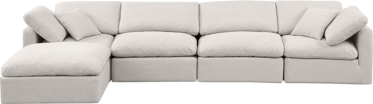 Indulge - Linen 5 Piece Modular Sectional With Chaise