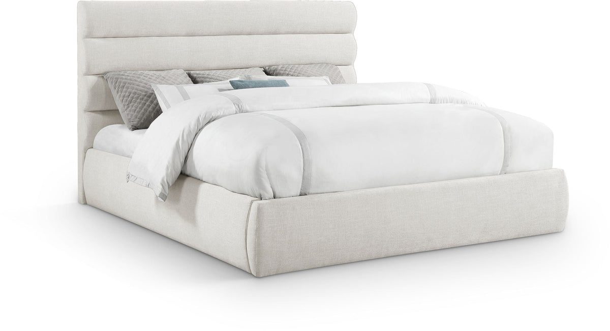 Adam - Linen Fabric Bed With 52" Headboard