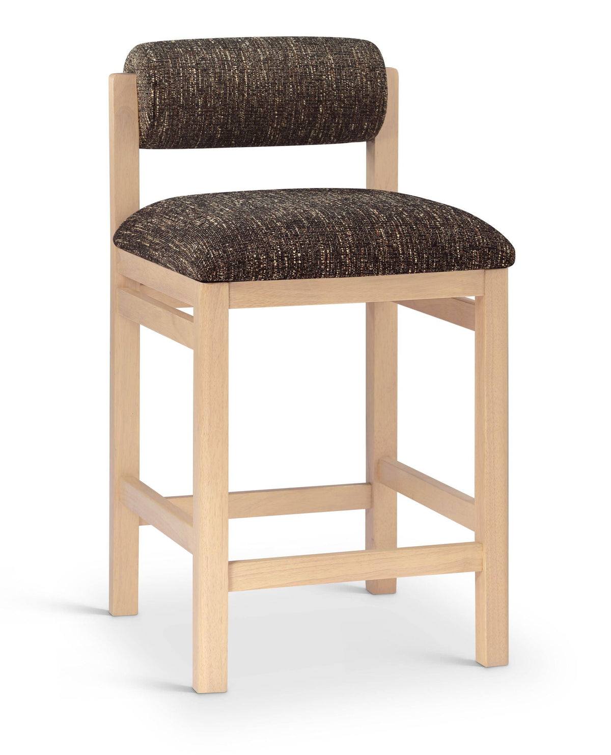 Roundhill - Fabric Counter Stool - Natural Frame