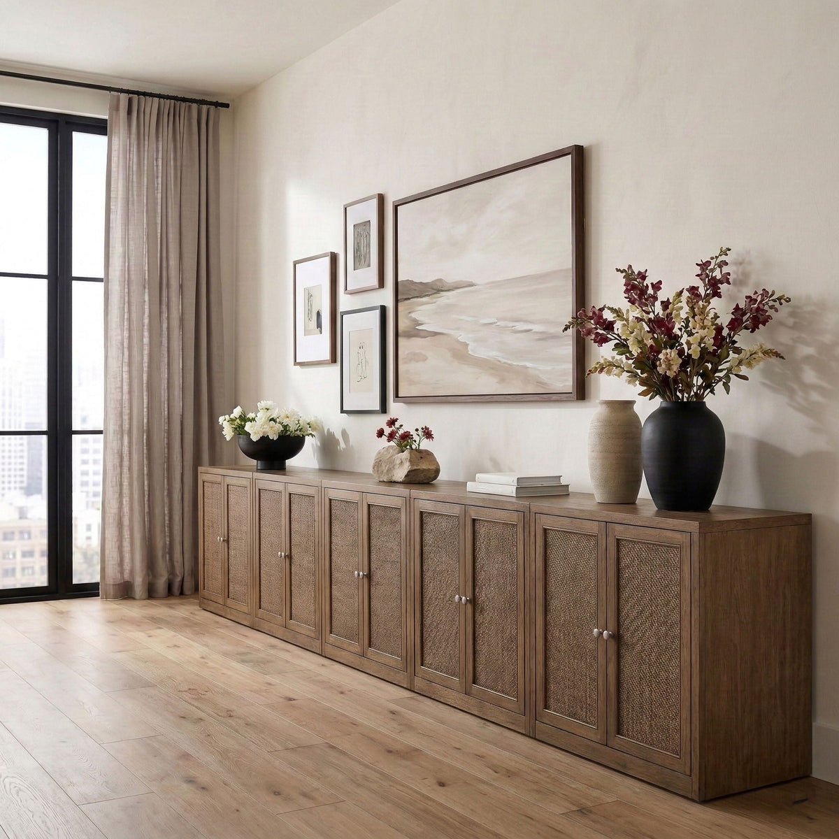 Vero - Solid Wood And Oak Venee Sideboard/Buffet