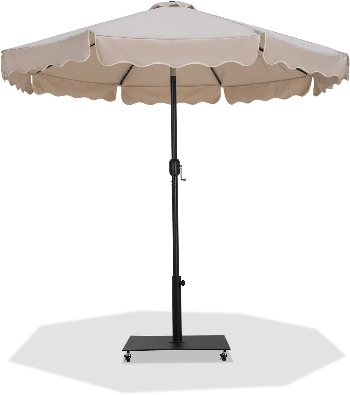 Amalfi - Aluminum Patio Umbrella - Black Base / Black Pole