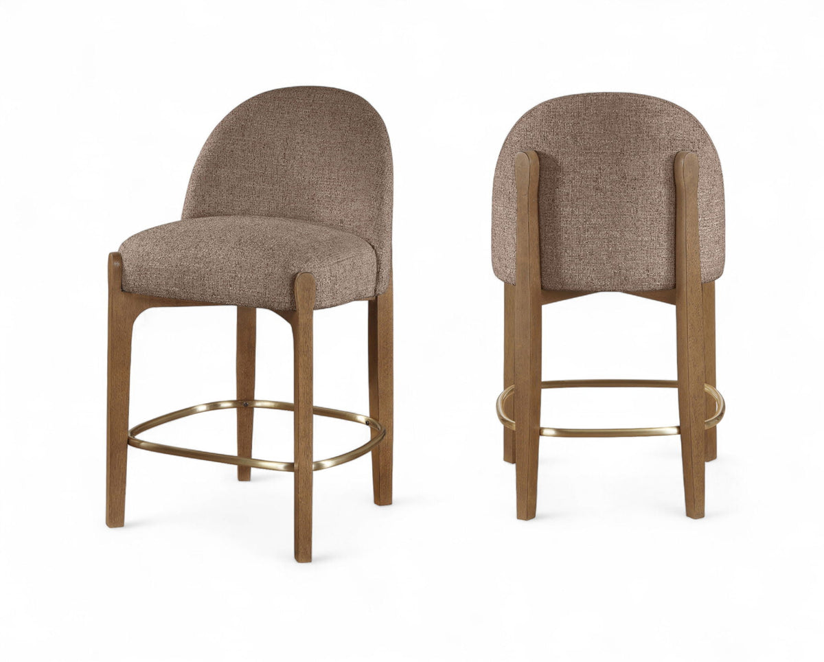 Torino - Counter Stool With Brushed Brown Base