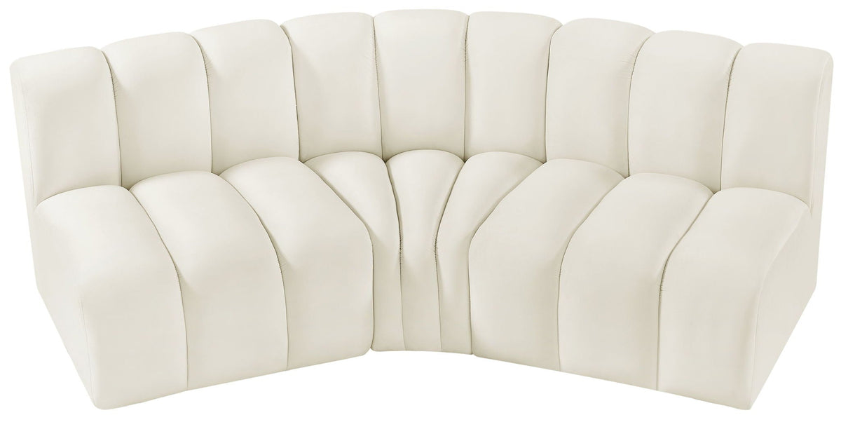 Arc - Velvet 3 Piece Modular Corner Sofa