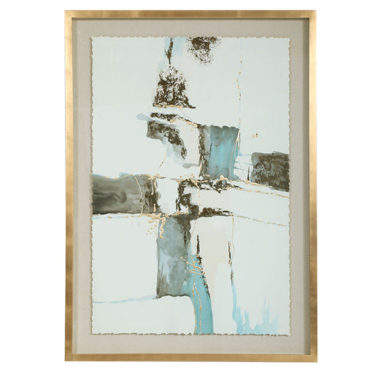 Crosswalk - Abstract Art - Gold