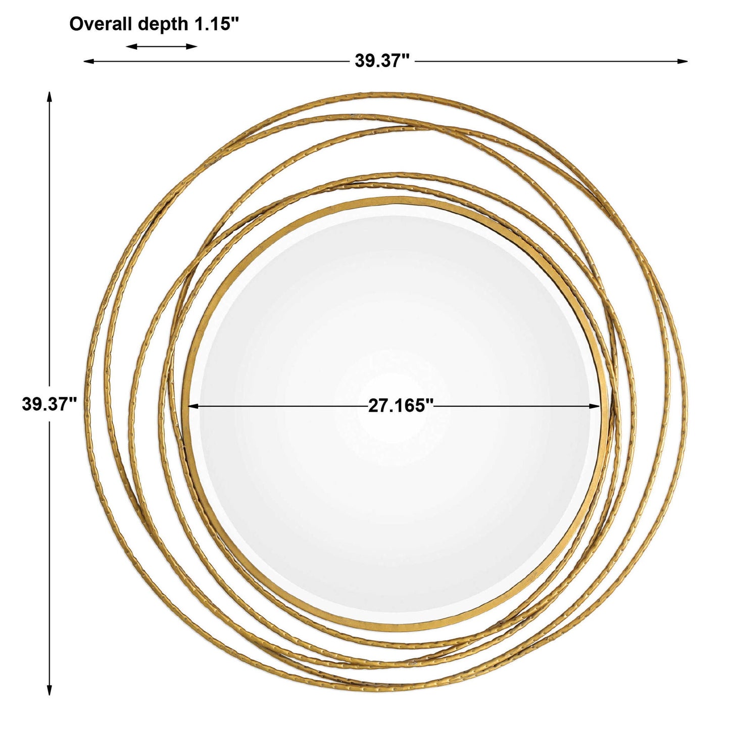 Whirlwind - Round Mirror