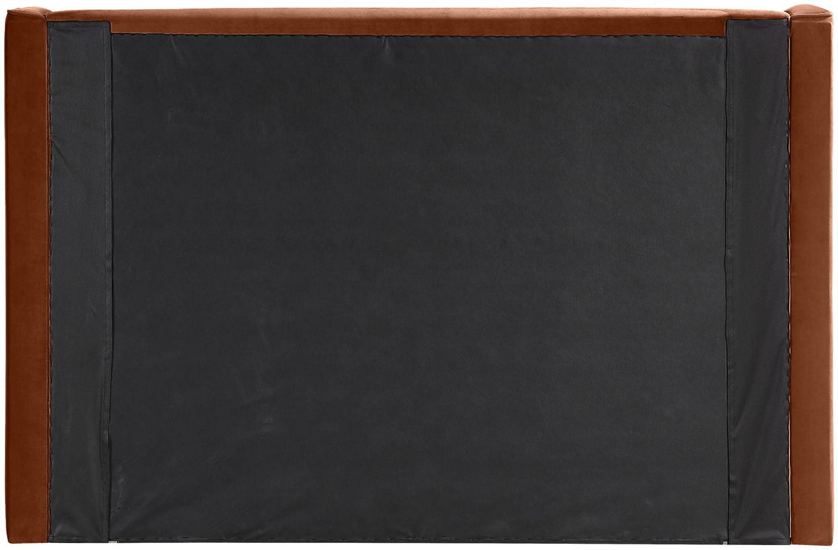 Kendall - Velvet Upholstered Bed - Cognac