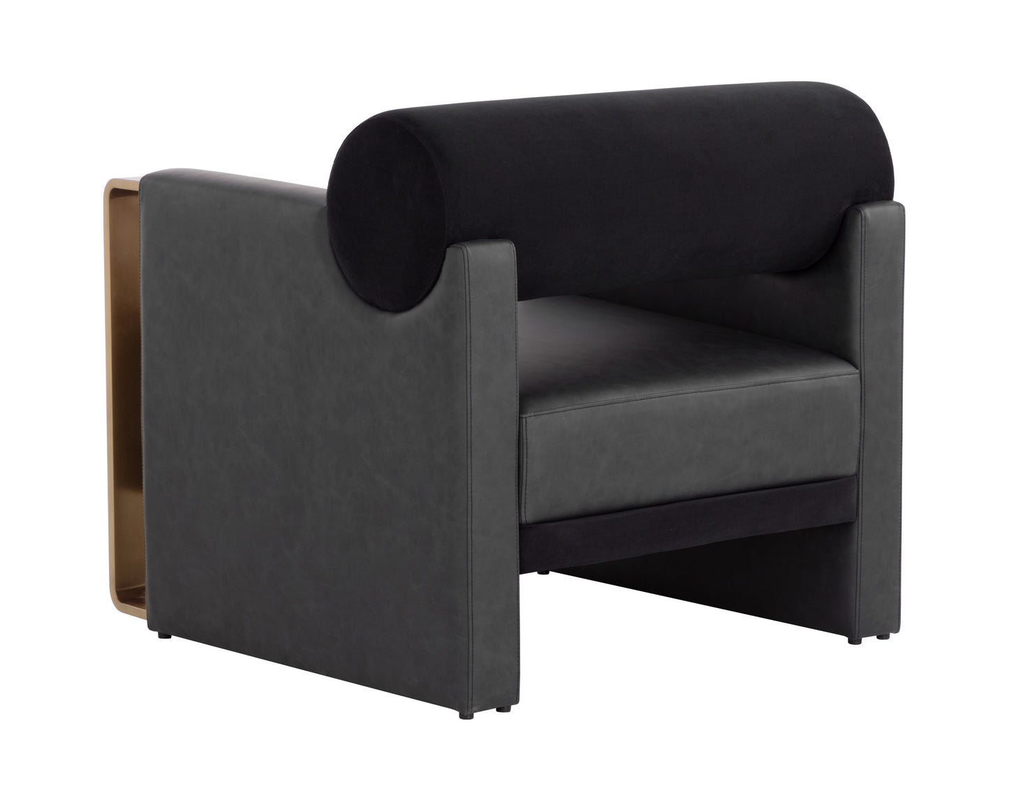 Edgar Lounge Chair - Bravo Black / Abbington Black