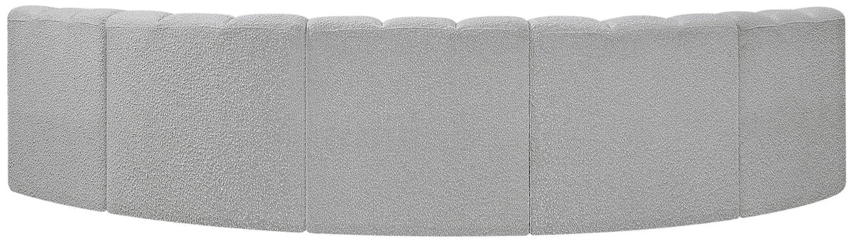 Arc - Boucle Fabric 5 Piece U-Shaped Modular Sofa