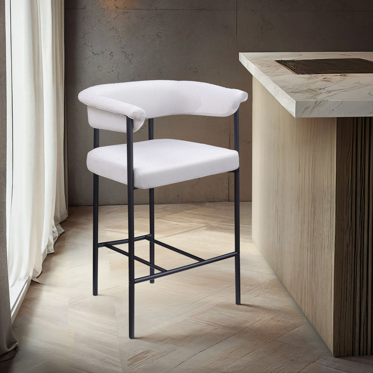 Malin - Linen Counter Stool (Set of 2)