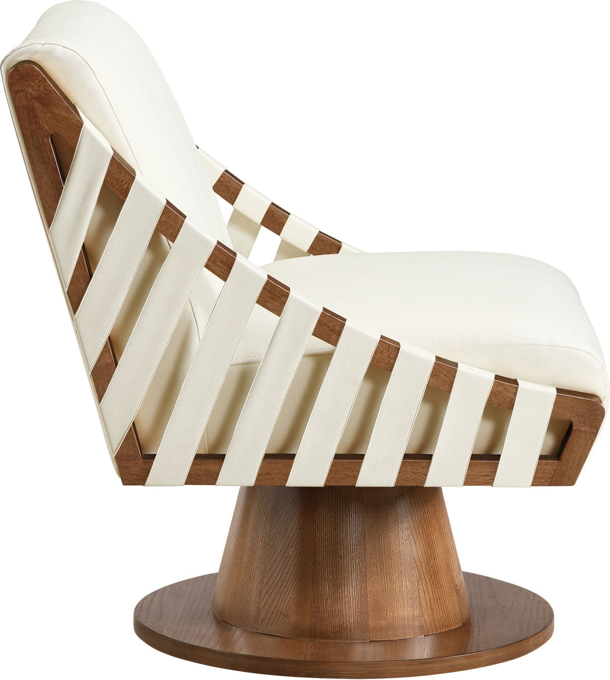 Millwin - Swivel Accent Chair With Brown Base