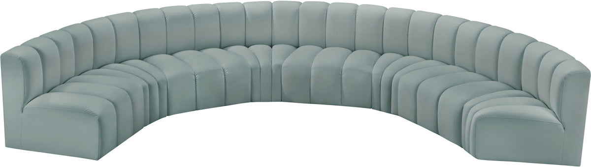 Arc - Faux Leather 8 Piece U-Shaped Modular Sofa