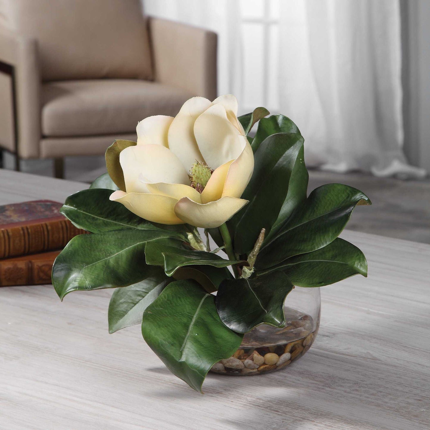 Celia - Silk Magnolia Accent - Green
