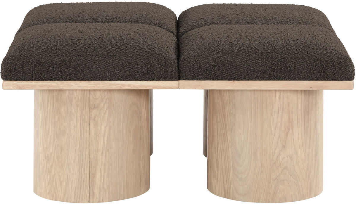 Pavilion - 4 Piece Modular Bench With Natural Base
